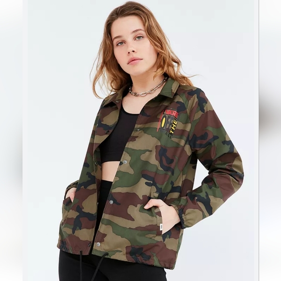 Vans & UO Camo Coach Jacket - Picture 1 of 5